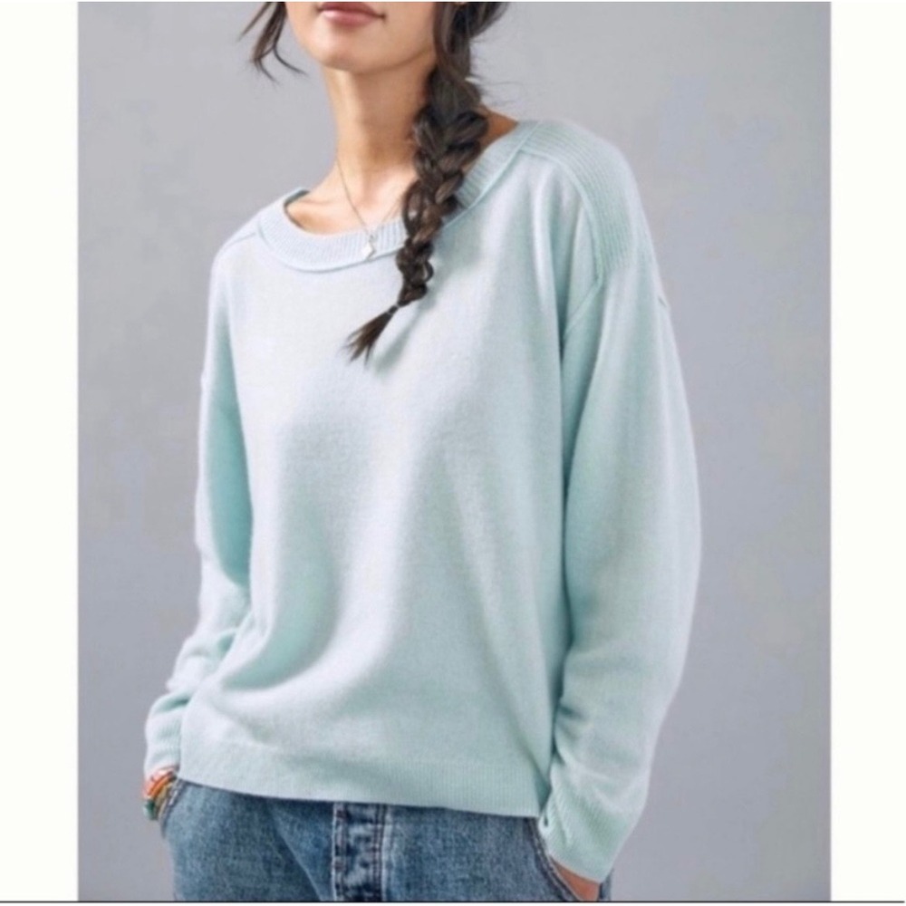 Pilcro by Anthropologie light‎ blue cashmere sweater women's xs